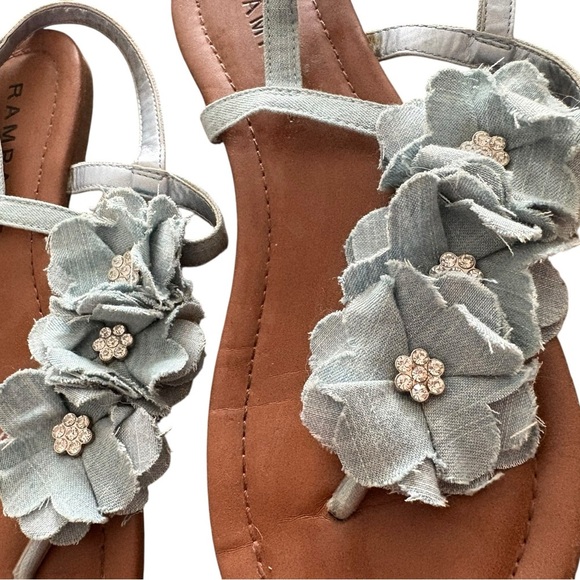Rampage Light Blue Floral Sandals - Picture 3 of 3